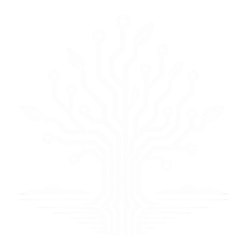 Astalake Bio white circuit-tree emblem